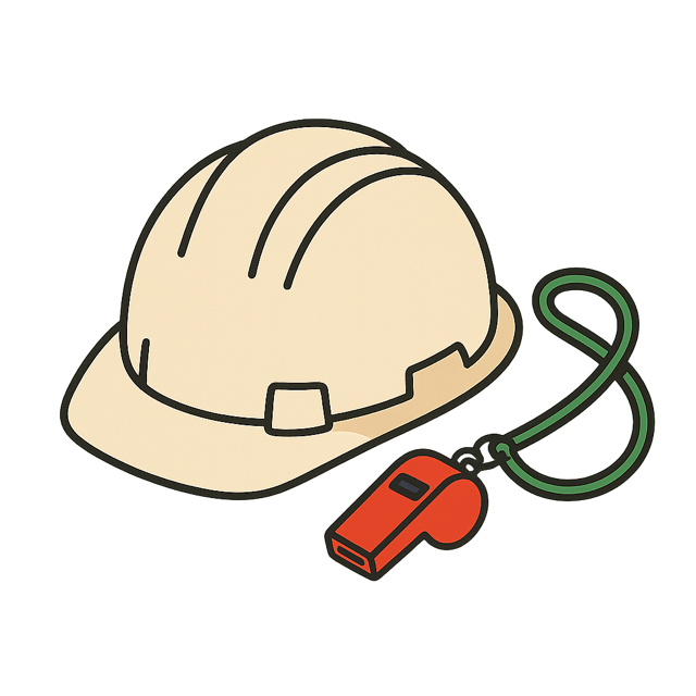 A hard hat resting on its brim